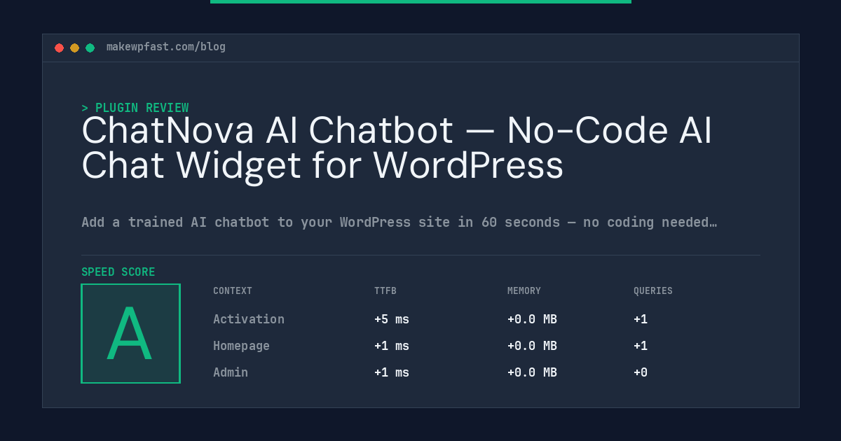 ChatNova AI Chatbot — No-Code AI Chat Widget for WordPress - MakeWPFast