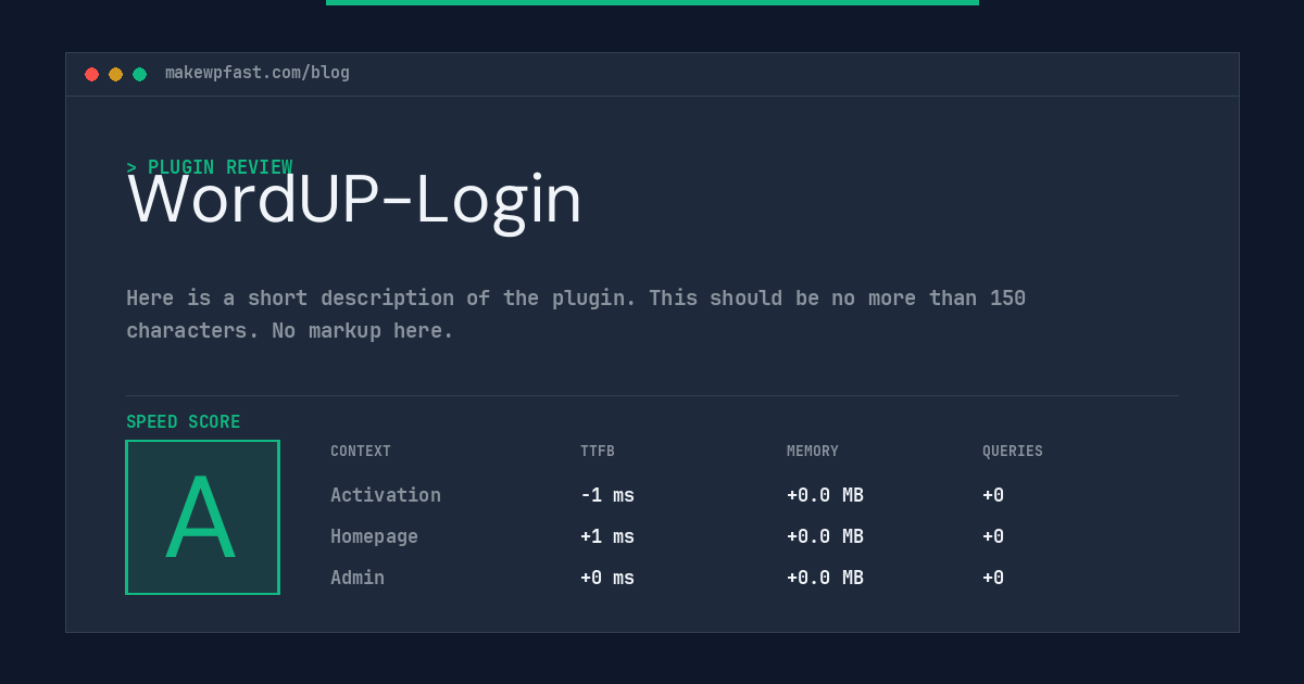 WordUP-Login - MakeWPFast