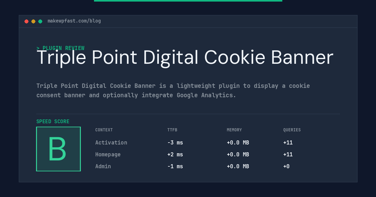 Triple Point Digital Cookie Banner - MakeWPFast