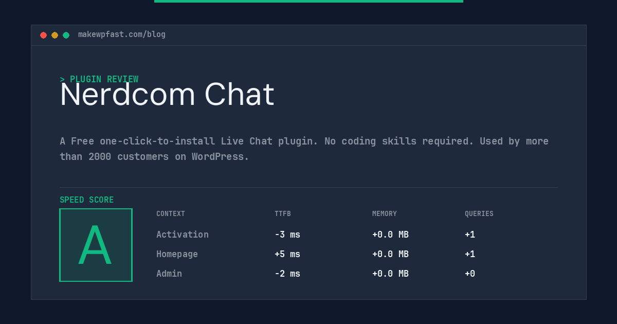 Nerdcom Chat - MakeWPFast