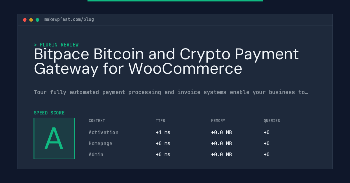 Bitpace Bitcoin and Crypto Payment Gateway for WooCommerce - MakeWPFast