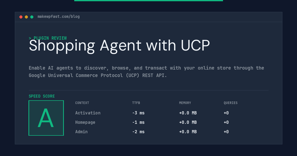 Shopping Agent with UCP - MakeWPFast