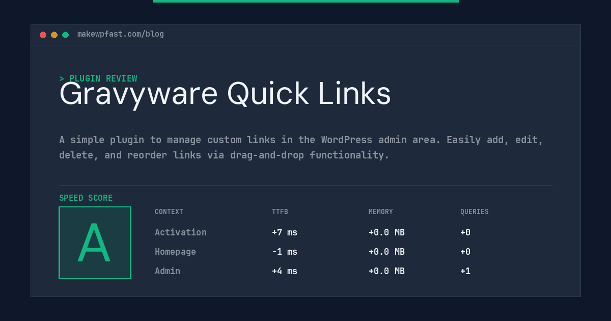 Gravyware Quick Links - MakeWPFast