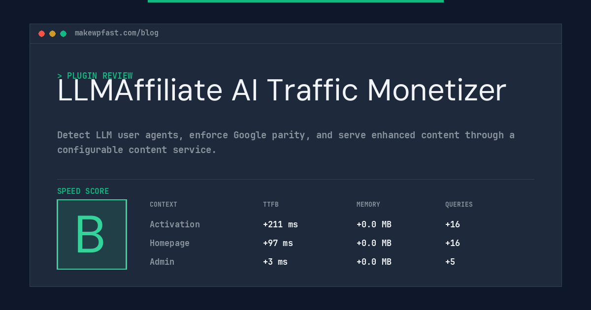 LLMAffiliate AI Traffic Monetizer - MakeWPFast