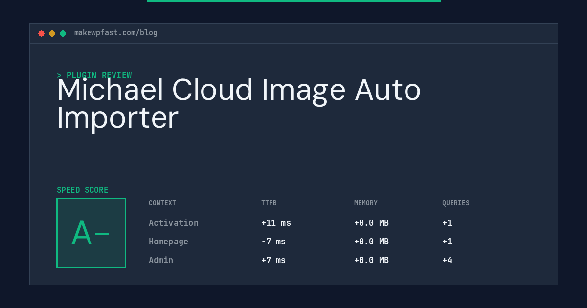 Michael Cloud Image Auto Importer - MakeWPFast