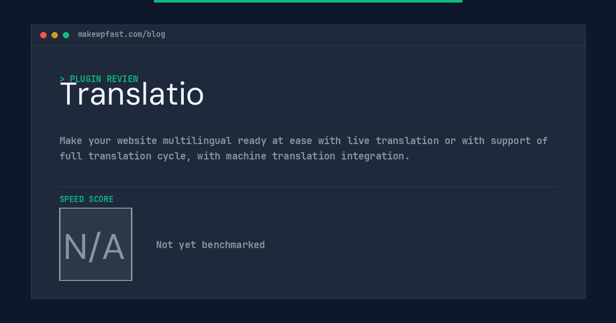 Translatio - MakeWPFast