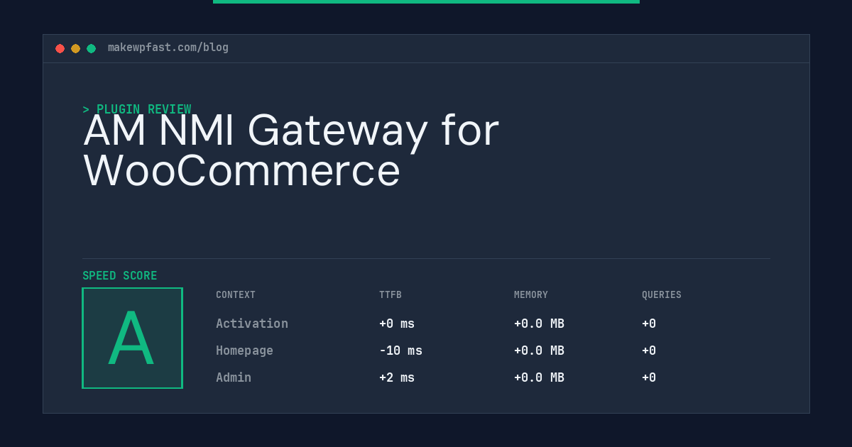 AM NMI Gateway for WooCommerce - MakeWPFast
