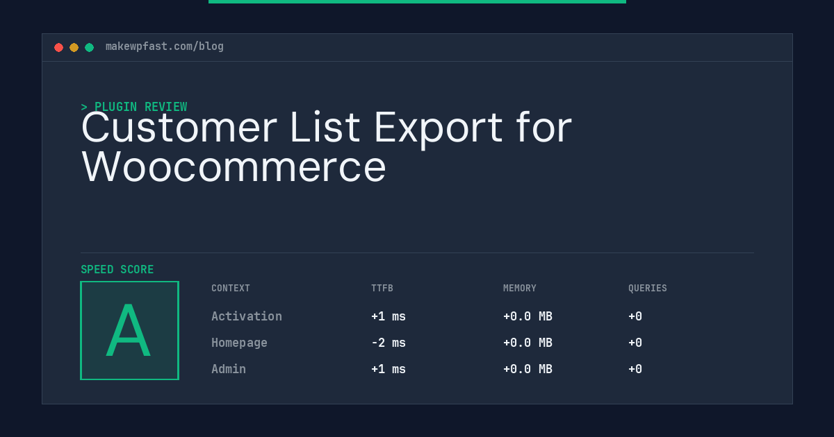 Customer List Export for Woocommerce - MakeWPFast
