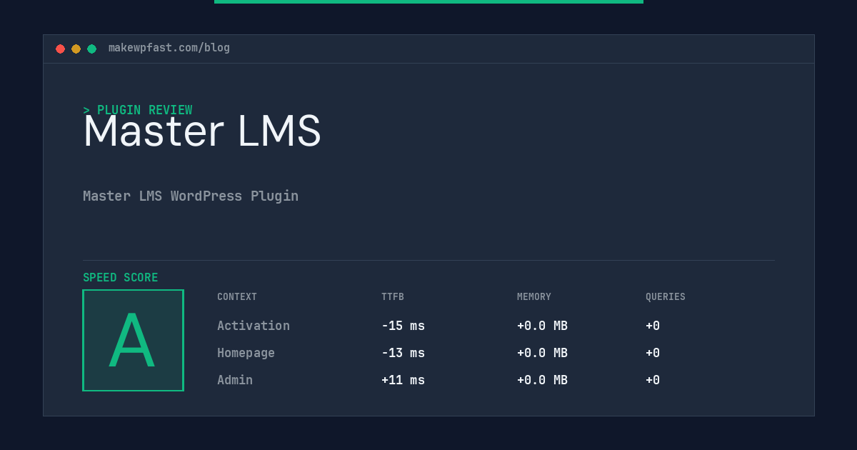 Master LMS - MakeWPFast