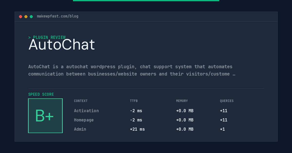 AutoChat - MakeWPFast