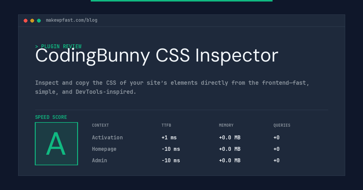 CodingBunny CSS Inspector - MakeWPFast