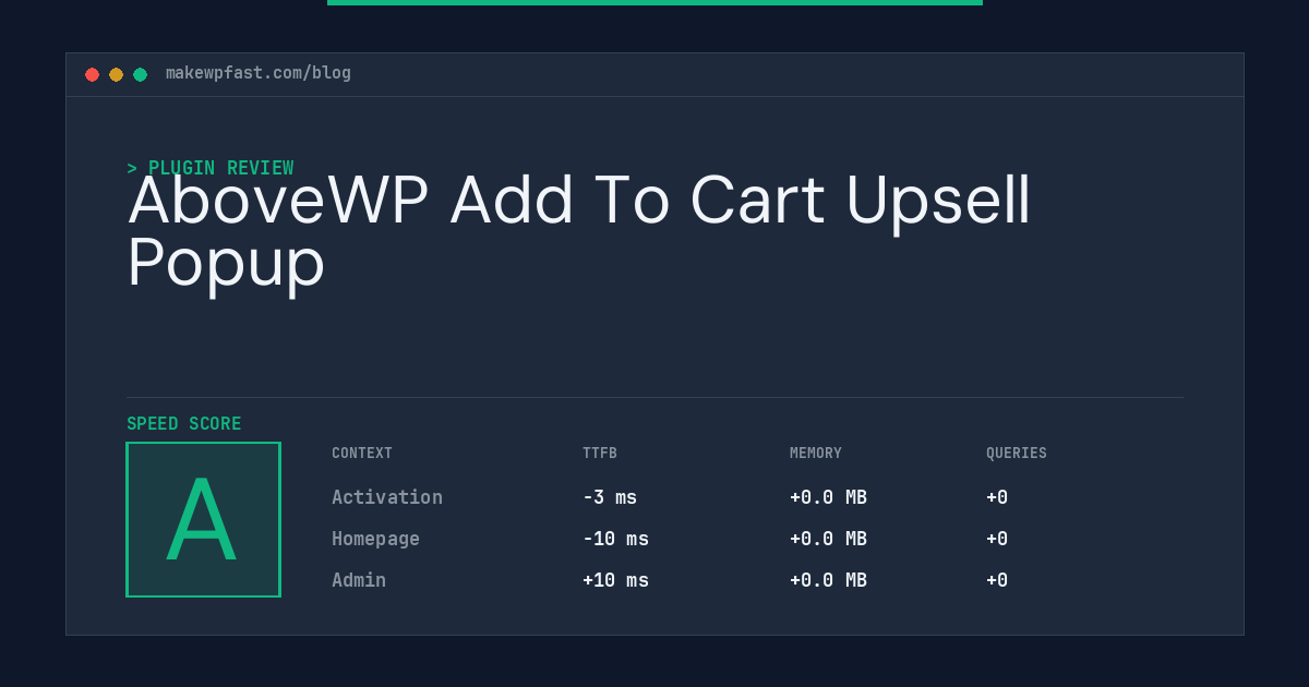 AboveWP Add To Cart Upsell Popup - MakeWPFast