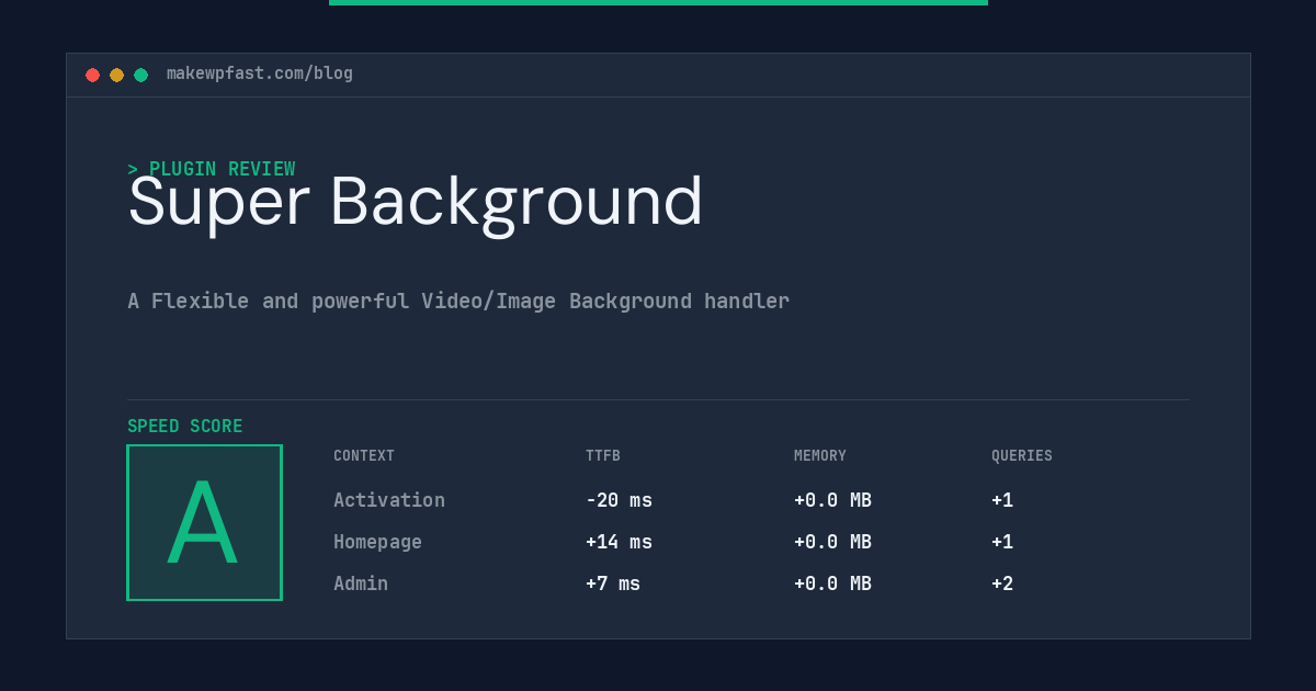 Super Background - MakeWPFast