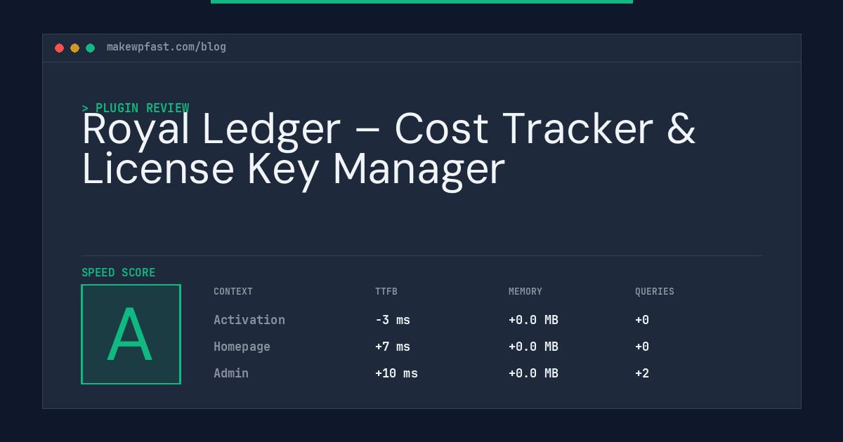 Royal Ledger – Cost Tracker & License Key Manager - MakeWPFast