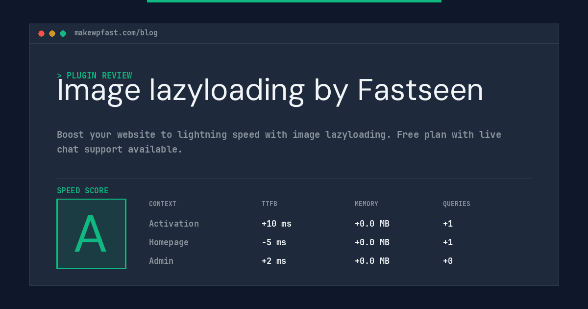 Image lazyloading by Fastseen - MakeWPFast