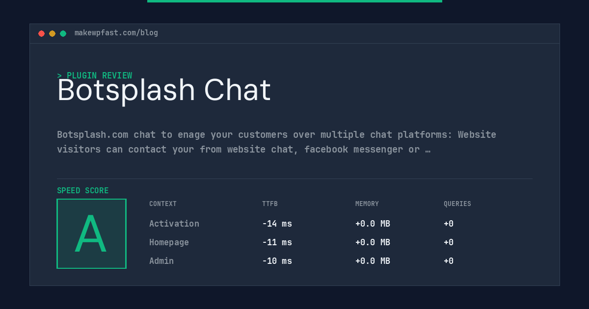 Botsplash Chat - MakeWPFast