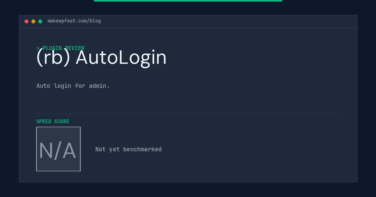 (rb) AutoLogin - MakeWPFast
