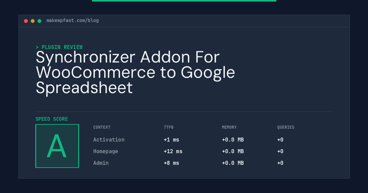 Synchronizer Addon For WooCommerce to Google Spreadsheet - MakeWPFast