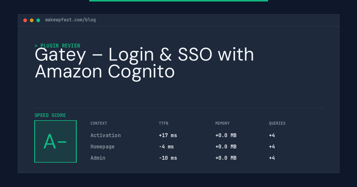 Gatey – Login & SSO with Amazon Cognito - MakeWPFast