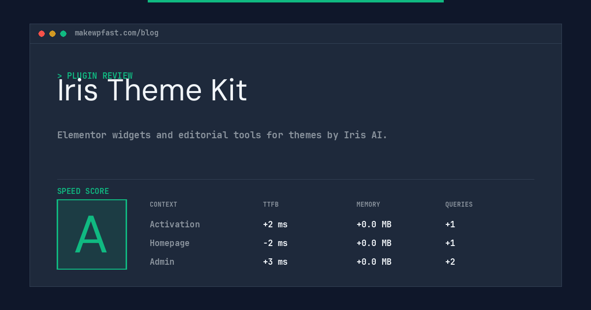 Iris Theme Kit - MakeWPFast