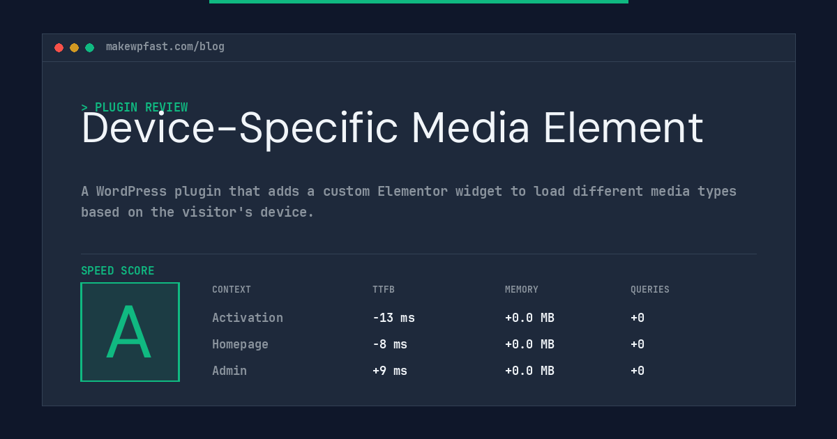 Device-Specific Media Element - MakeWPFast
