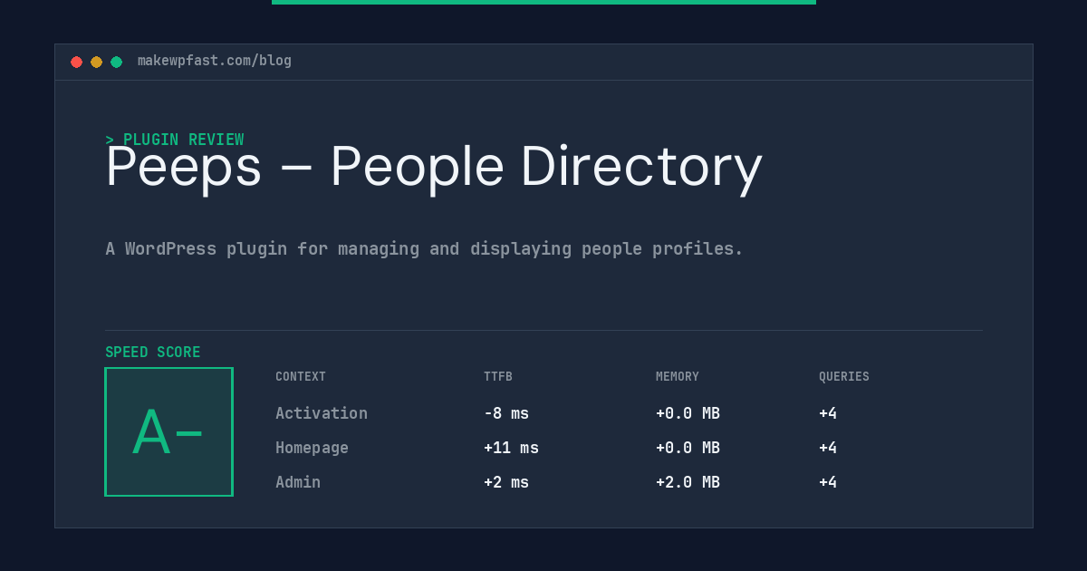 Peeps – People Directory - MakeWPFast