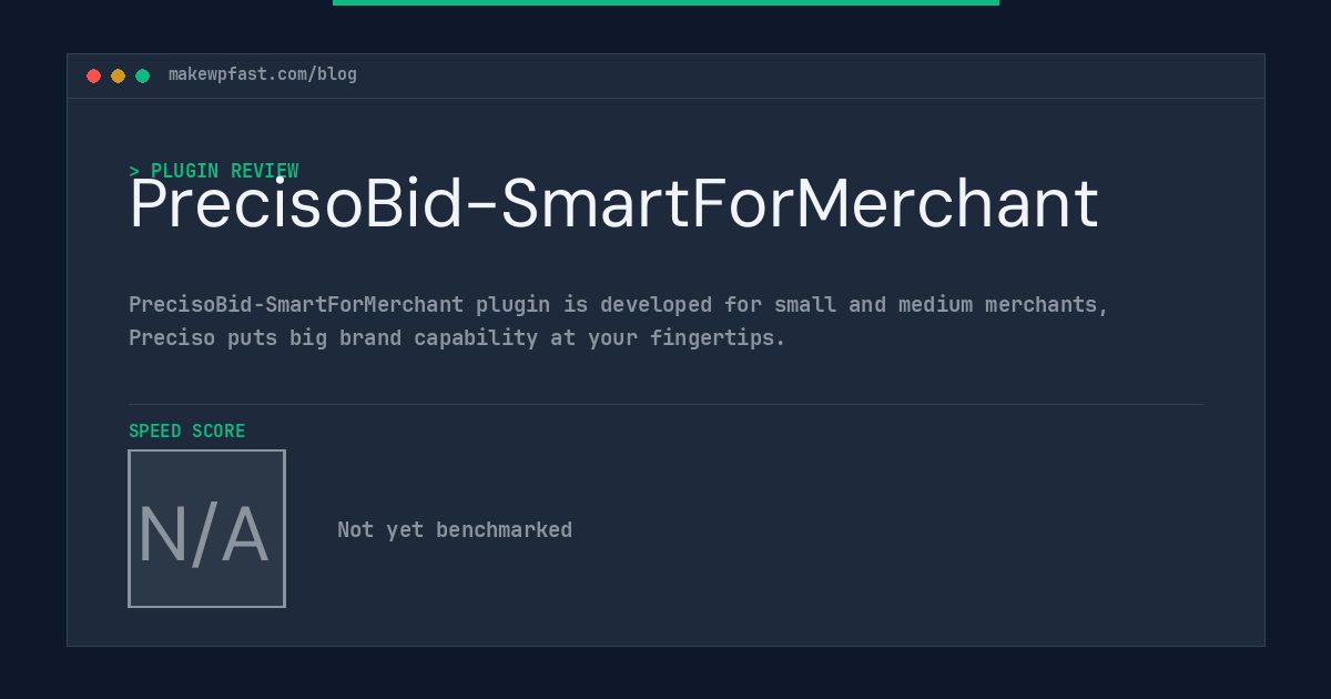 PrecisoBid-SmartForMerchant - MakeWPFast