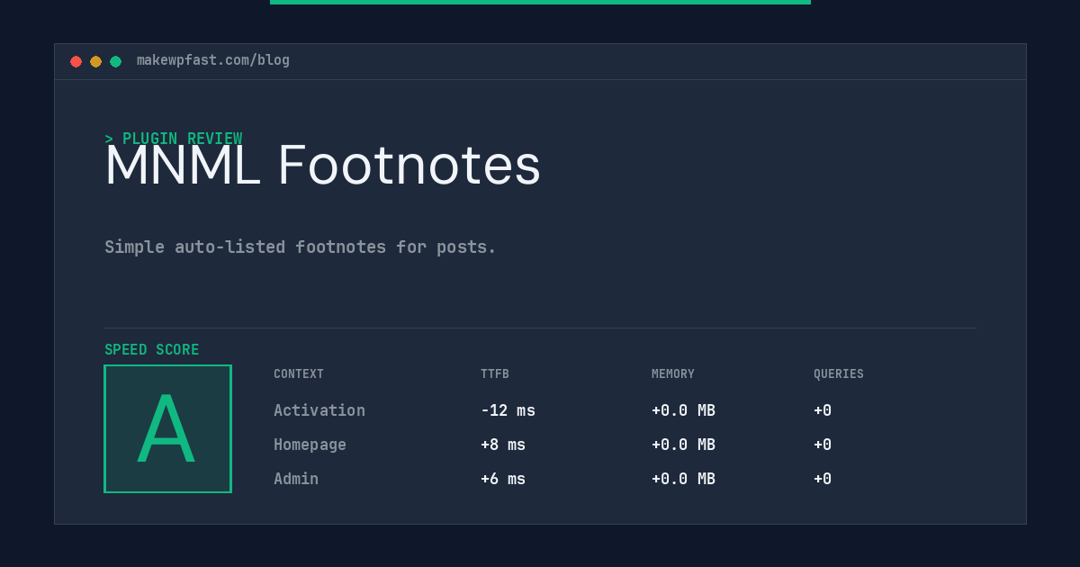 MNML Footnotes - MakeWPFast