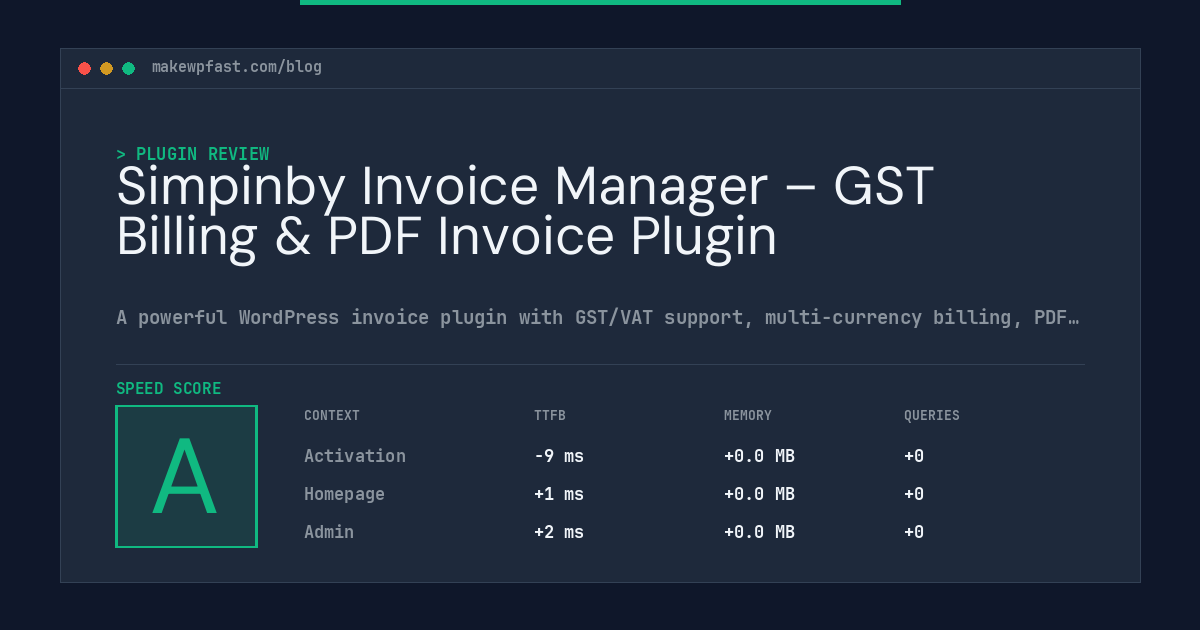 Simpinby Invoice Manager – GST Billing & PDF Invoice Plugin - MakeWPFast