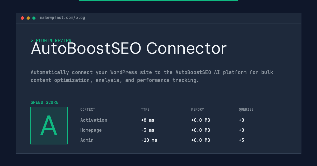 AutoBoostSEO Connector - MakeWPFast
