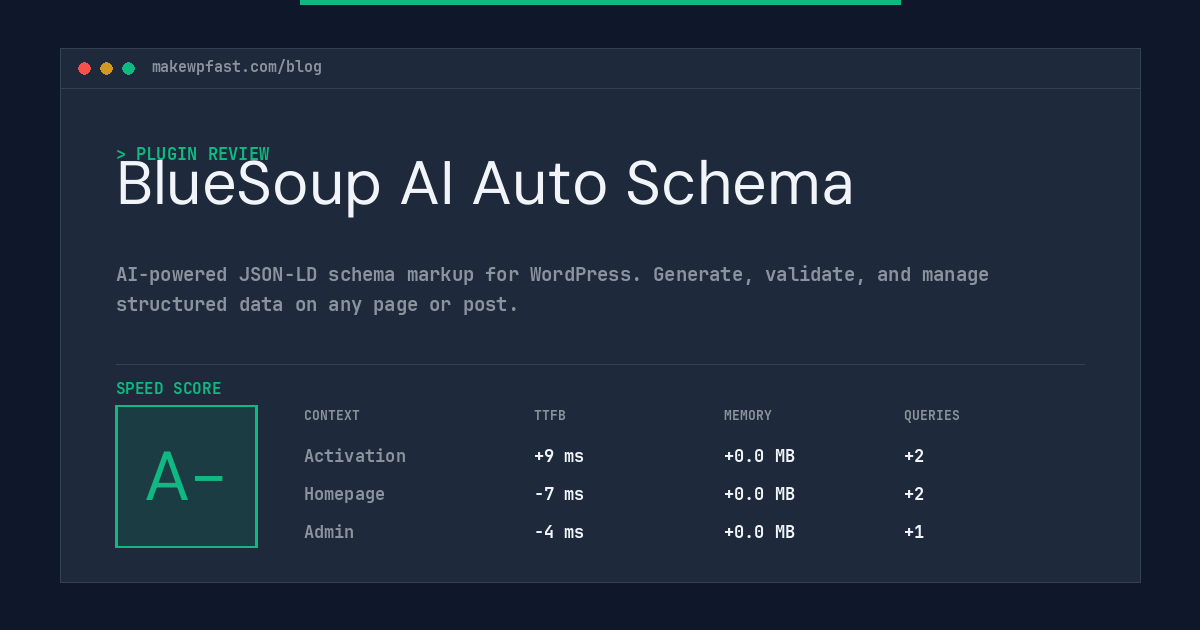 BlueSoup AI Auto Schema - MakeWPFast