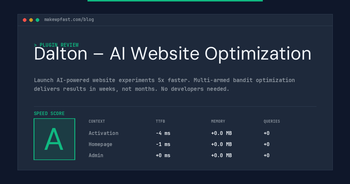 Dalton – AI Website Optimization - MakeWPFast