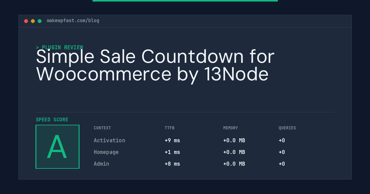 Simple Sale Countdown for Woocommerce by 13Node - MakeWPFast