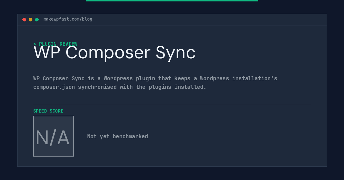 WP Composer Sync - MakeWPFast