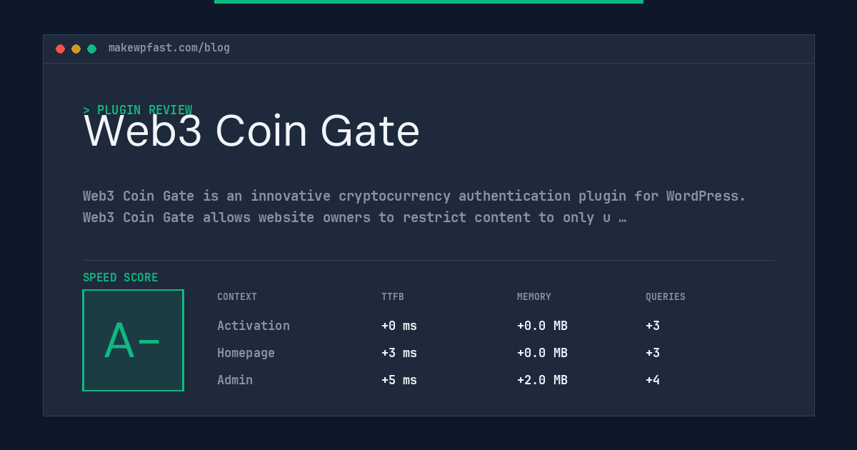 Web3 Coin Gate - MakeWPFast
