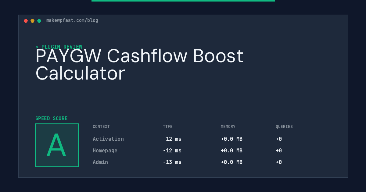 PAYGW Cashflow Boost Calculator - MakeWPFast