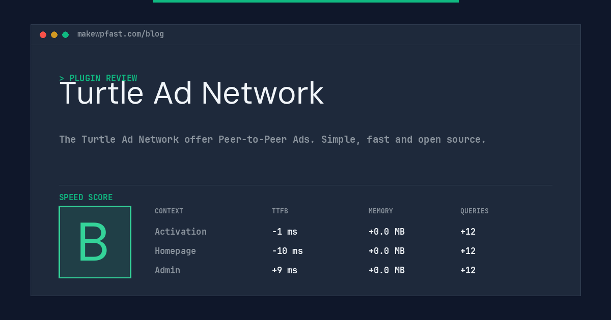 Turtle Ad Network - MakeWPFast