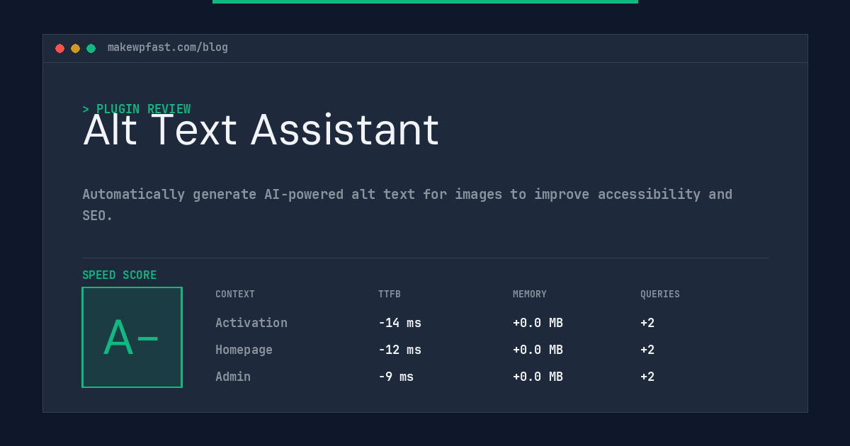 Alt Text Assistant - MakeWPFast