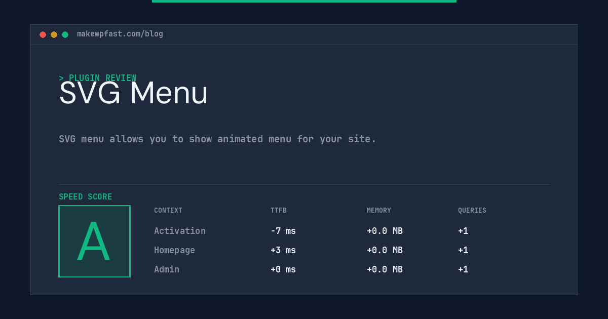 SVG Menu - MakeWPFast
