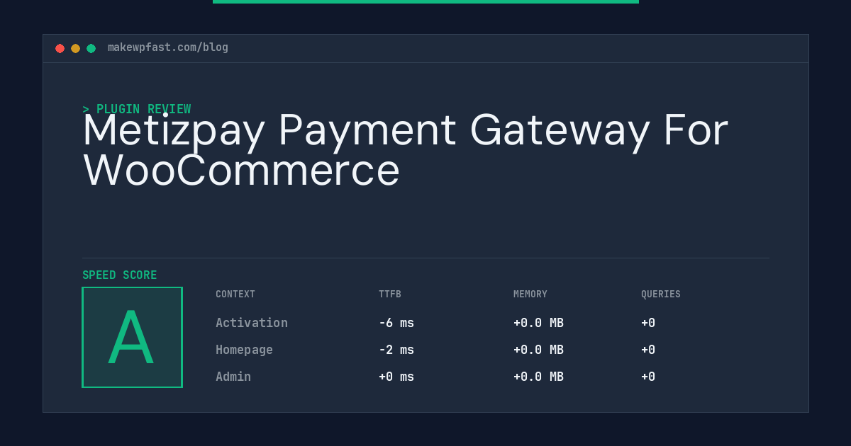Metizpay Payment Gateway For WooCommerce - MakeWPFast