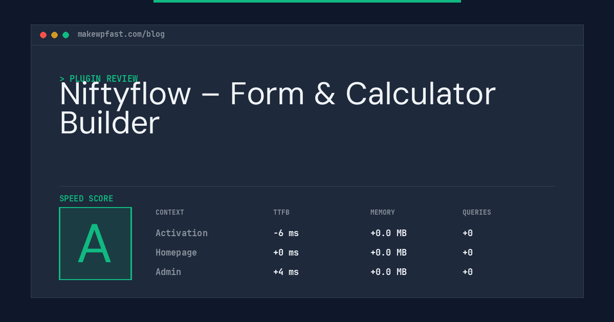 Niftyflow – Form & Calculator Builder - MakeWPFast