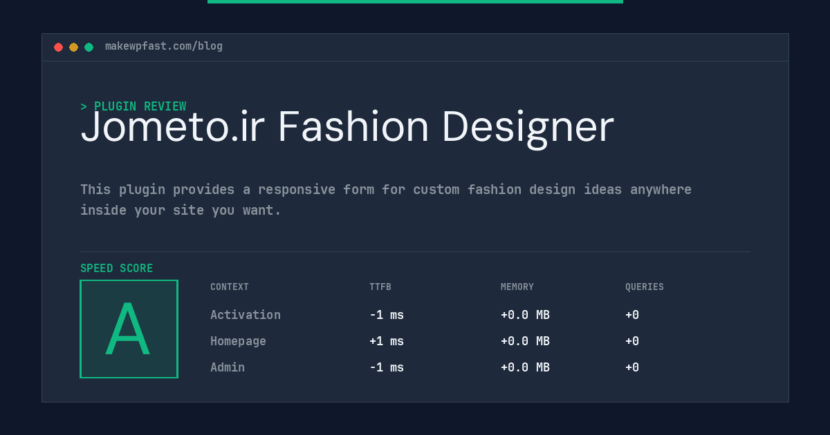Jometo.ir Fashion Designer - MakeWPFast