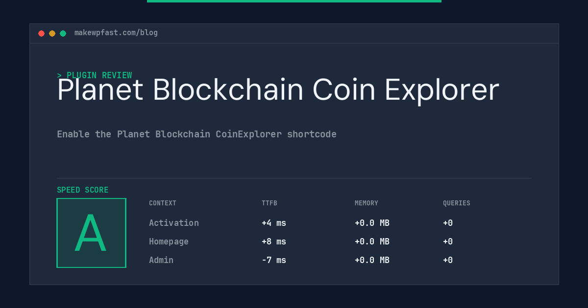 Planet Blockchain Coin Explorer - MakeWPFast