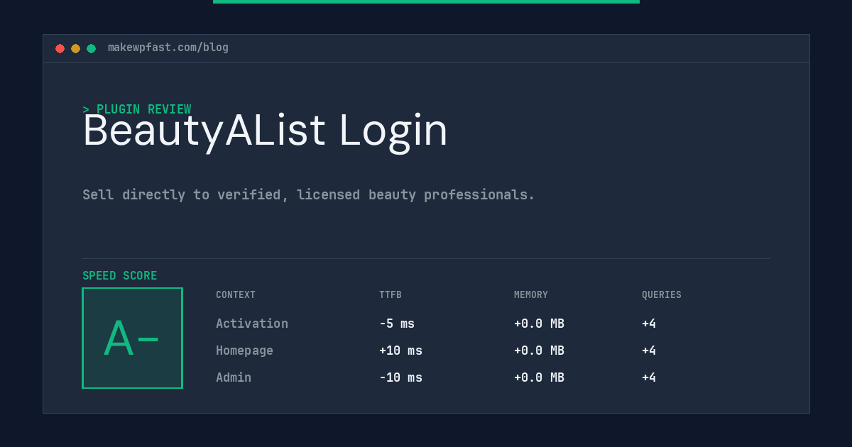 BeautyAList Login - MakeWPFast