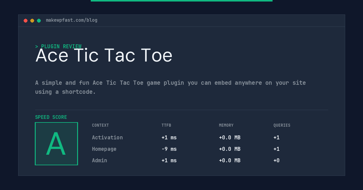 Ace Tic Tac Toe - MakeWPFast