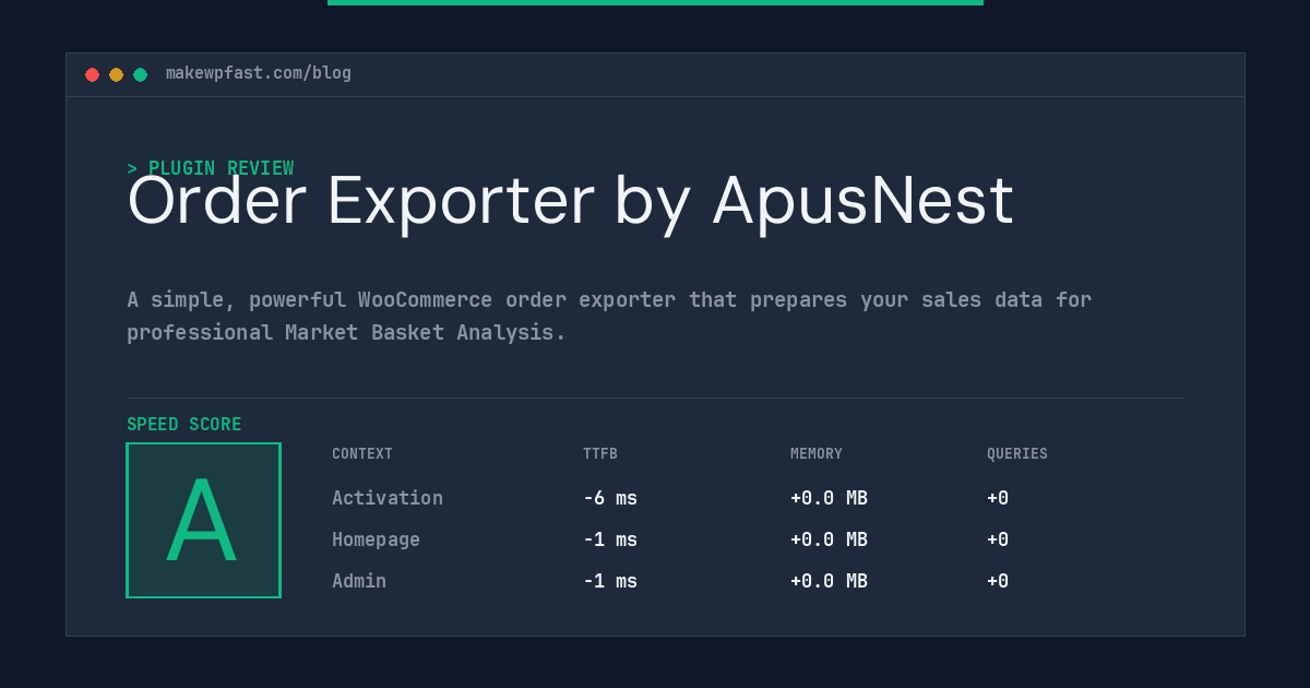 Order Exporter by ApusNest - MakeWPFast