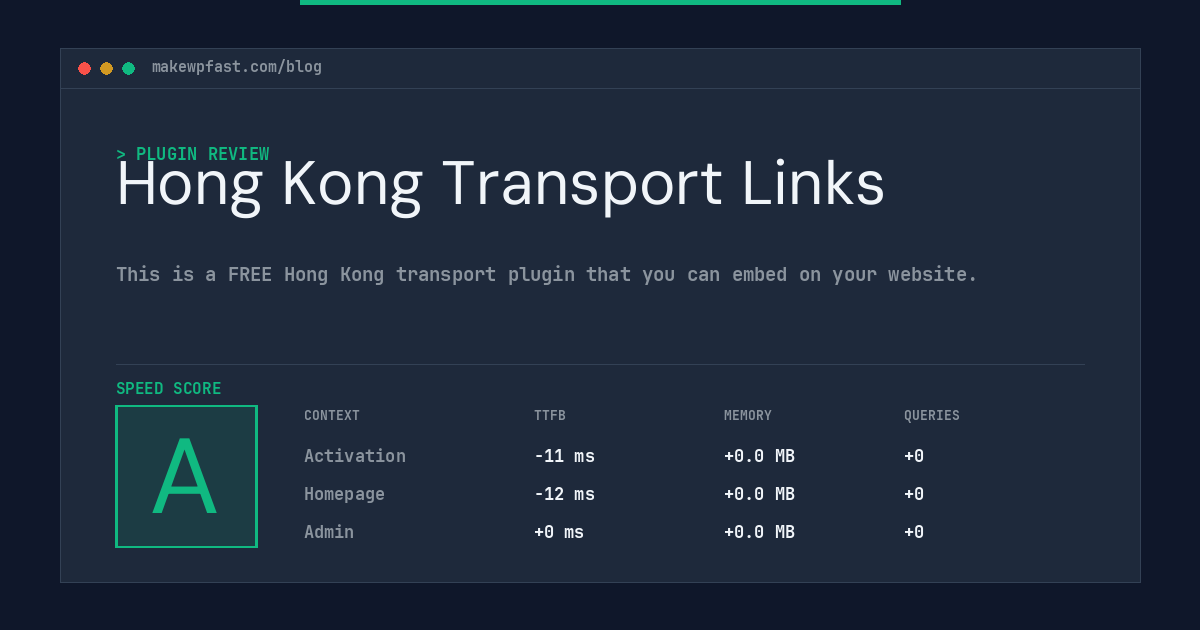 Hong Kong Transport Links - MakeWPFast
