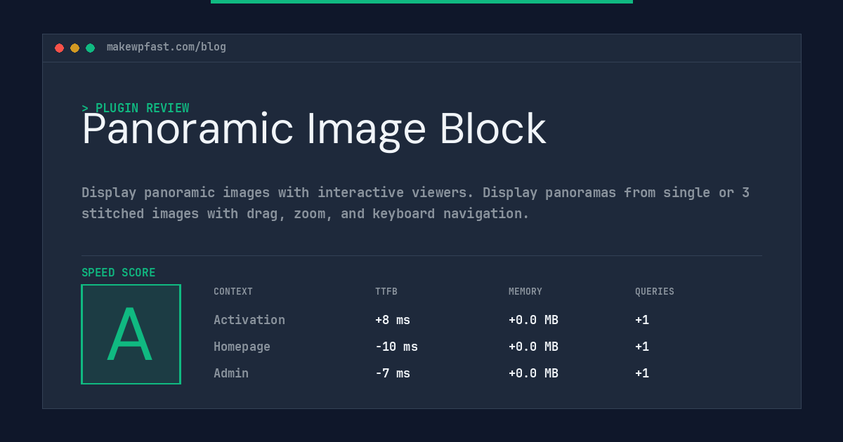 Panoramic Image Block - MakeWPFast