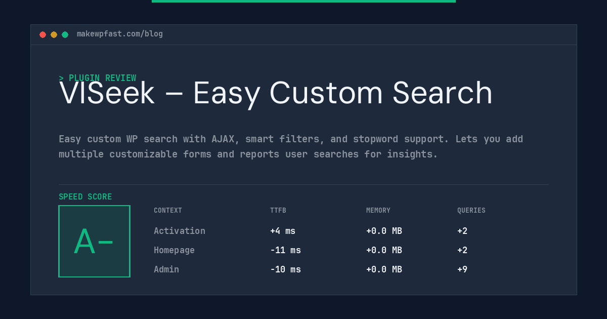 VISeek – Easy Custom Search - MakeWPFast
