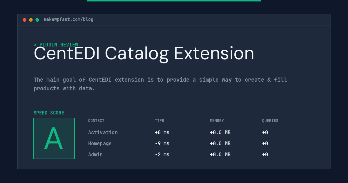 CentEDI Catalog Extension - MakeWPFast